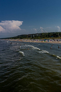 在波罗的海岛上的海滩漫步吕根吕根奥图片