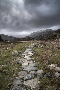 美丽的冬季风景图从克林皮奥山谷向远图片