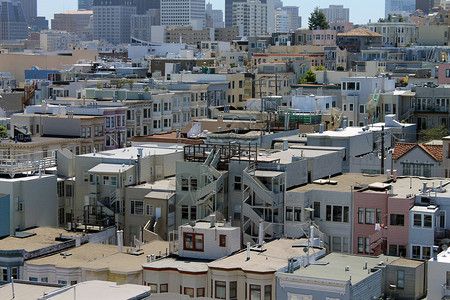 加利福尼亚州旧金山的北海滩屋顶图片