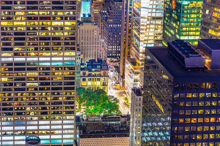 纽约曼哈顿夜景图片