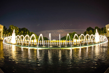 林肯纪念堂喷泉形象图片