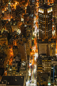 从帝国大厦看到的纽约夜景图片