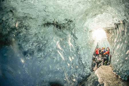 冰岛洞穴Vatnaj背景图片
