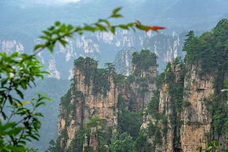 在湖南省伍林久安Wwlingyuan的著名旅游景点张家吉公园图片