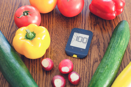 饮食健康用于糖尿病概念蔬菜和图片