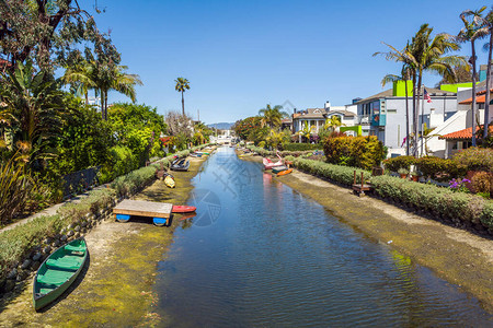 威尼斯运河历史街区位于洛杉矶南加州的威尼图片