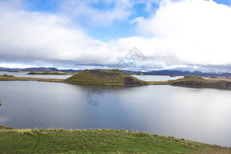 冰岛Myvatn湖的斯库图斯塔瓦图片