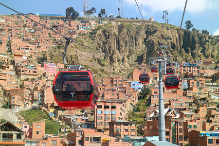 MiTeleferico电缆汽车连接拉巴斯和玻利维亚El图片