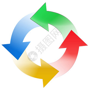 能源图标白色背景上的彩色圆圈背景