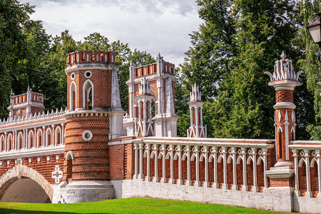 察里锡诺是莫斯科的一座宫殿博物馆和公园保留地图片