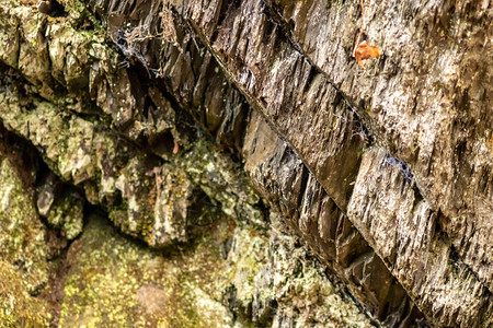 一个古老采石场的巨大悬崖边缘是岩石墙和自由攀岩爱好者的复古象征图片