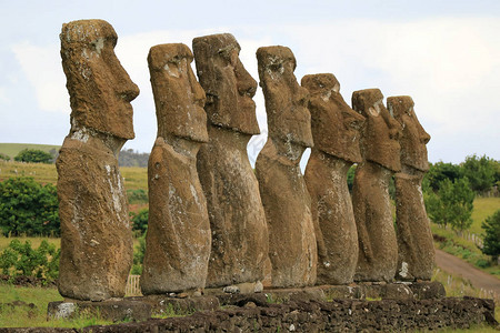 Akivi所有7座Moai雕像的高度几乎等于45米图片