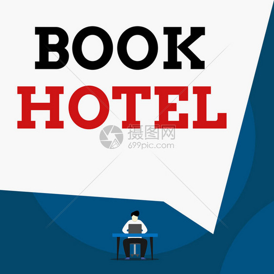 显示BookHotel的书写笔记安排酒店房间或住图片