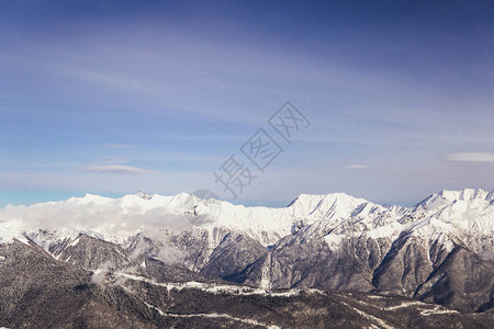 雪山滑雪场滑雪板图片