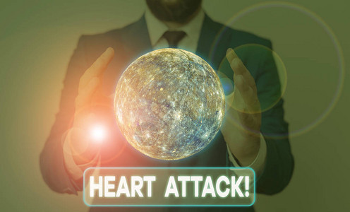 概念手写显示心脏病发作概念意味着突然发生冠状动脉血栓形成导致美国宇航局提供的这图片