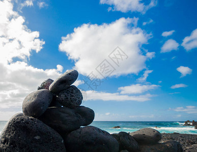 加那利群岛的黑沙滩图片