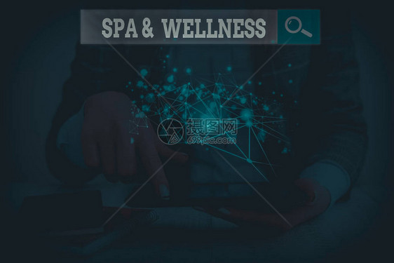 写作Spa和Wellness的手写文字概念图片拍摄地点图片