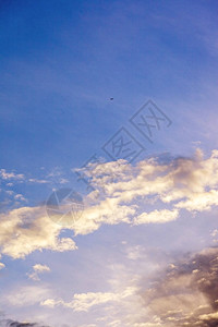飞机过黄昏云景背景图片