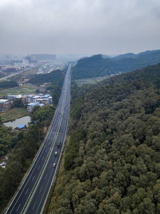 广西南宁市郊区高速公路空中摄影业10月2背景图片