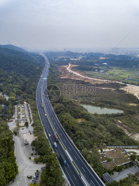 广西南宁市郊区高速公路空中摄影业10月2图片