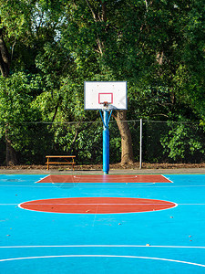 有篮球架的空场背景图片