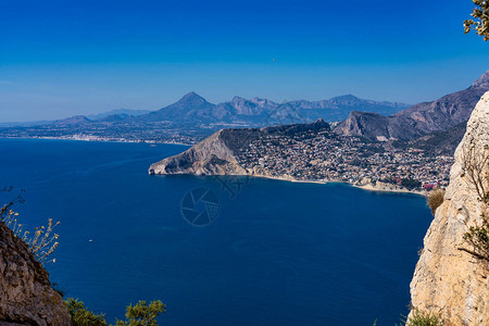 西欧班牙巴伦西亚CostaBlanca附近地中海度假胜图片