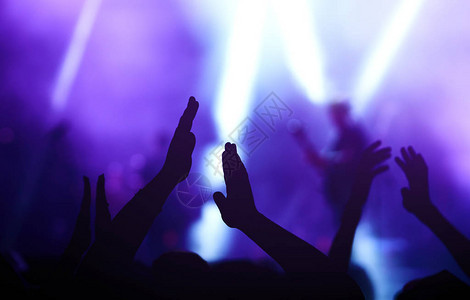 观众在音乐节上举手图片