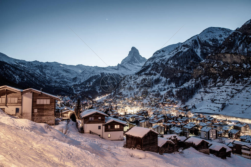 Zermatt的Matterhorn峰高清图片下载-正版图片506377764-摄图网