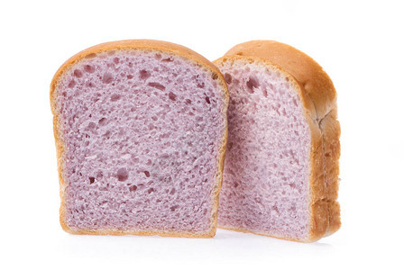 葡萄面包孤立在白色背景上图片