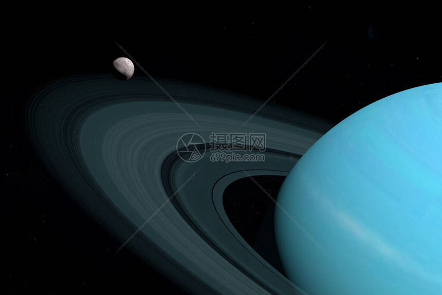 围绕外层空间天王星行环绕外太空运行高清图片下载-正版图片506425179-摄图网