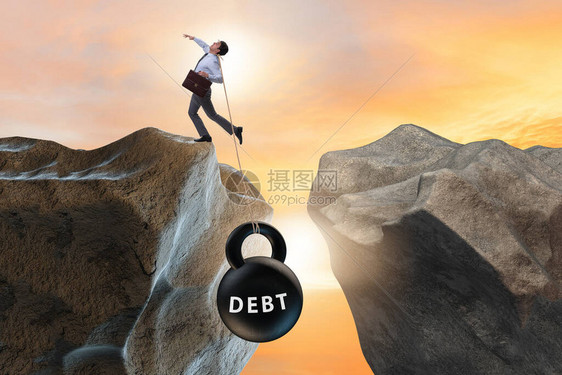 债务的概念和商人的负担图片