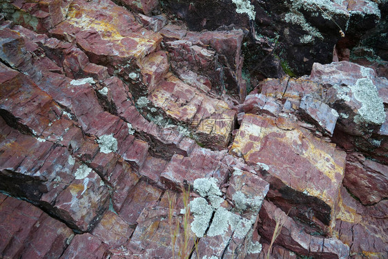 红色地质材料石岩图片