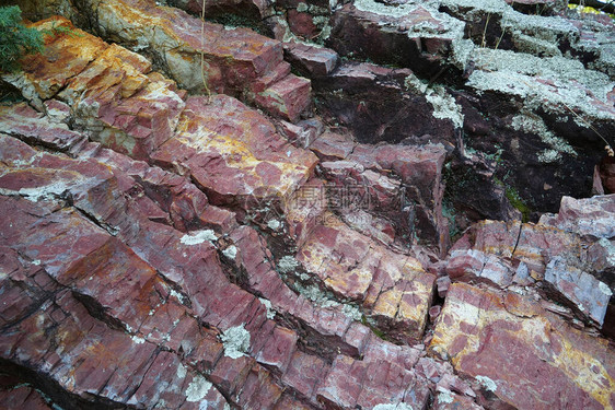 红色地质材料石岩图片