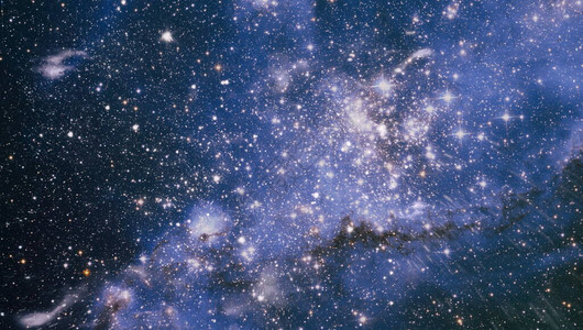 深空的恒星和系展示了太空探索的美丽暗色光由美国航天局提图片