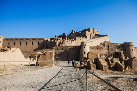 世界上最大的土坯argebam废墟和古代波斯历史遗址的景观伊朗克尔曼省