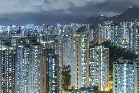 香港市高楼住宅大楼图片