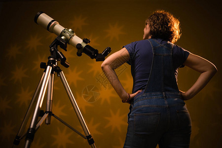 占星学概念观察恒星图片
