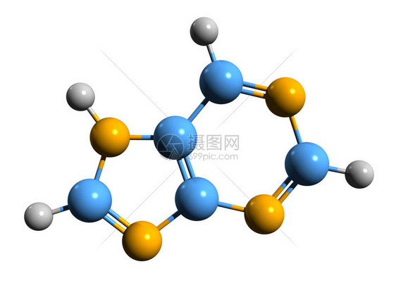 3D纯骨质配方白底分离的核酸分子化学结图片