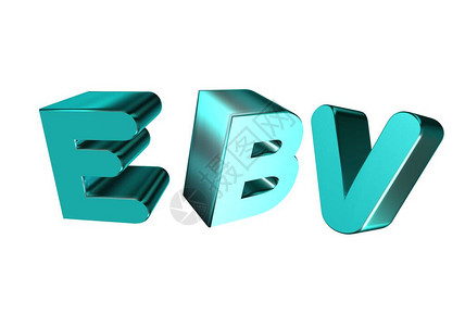 3D转换金属EBV缩写EpsteinBarr背景图片