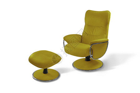 黄色豪华皮革椅子图片