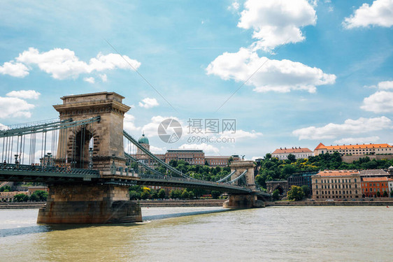Buda城堡区和匈牙利布达佩斯带danub图片