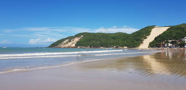 PontaNegra海滩是游客的最爱背景图片