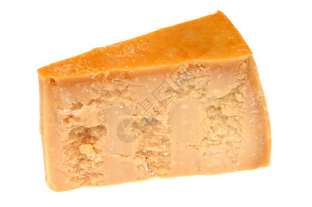Parmesan奶酪片白色背图片
