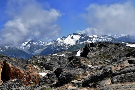 惠斯勒和黑梳山是两座并排的山脉图片