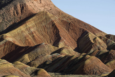五颜六色的张掖丹霞地质公园或的彩虹山图片