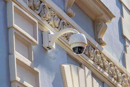 监控摄像头或闭路电视系统是用于记录有关商店商店房屋酒店或办公室的安背景图片