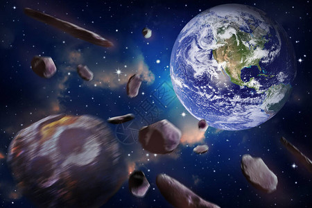 小行星撞击地球世界末日由美国航天局提图片