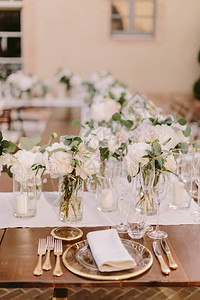 婚宴会桌覆盖意大利豪华婚宴婚宴装饰背景图片