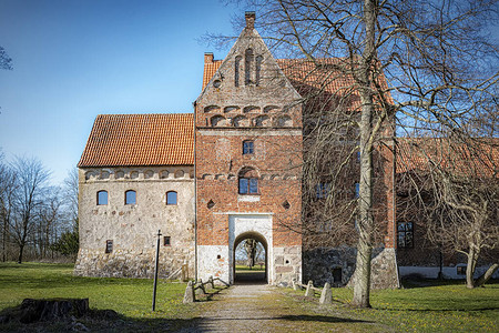 博尔格比城堡位于瑞典南部斯坎纳的伦马市图片