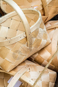 手工木制篮子木制篮子浅色米格特接合图片